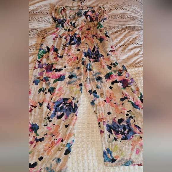 Next Pink and Orange Jumpsuit Vibrant Floral Design - Picture 2 of 3